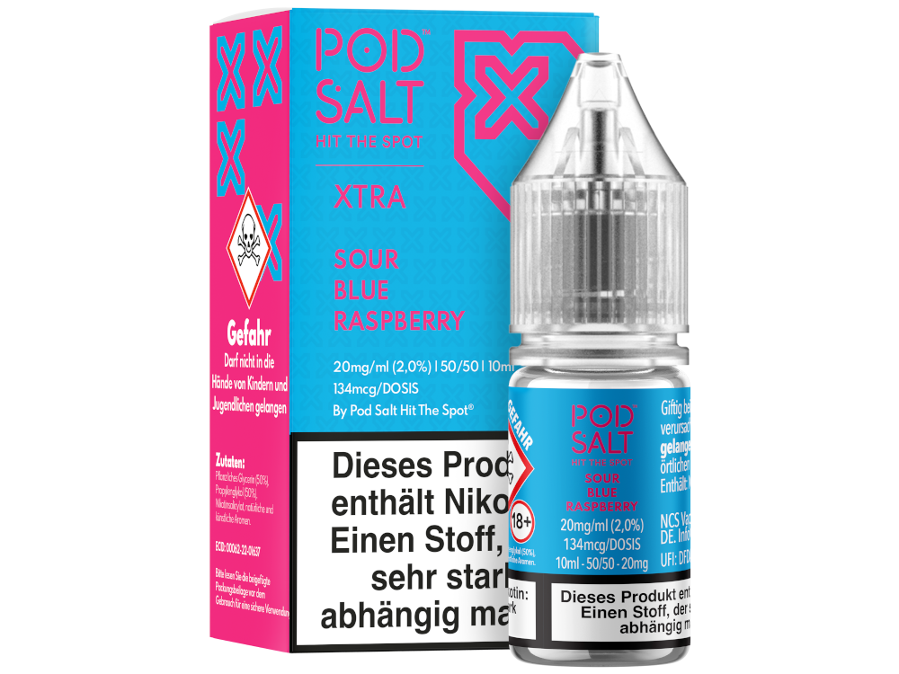 Pod Salt X - Sour Blue Raspberry - Nikotinsalz Liquid