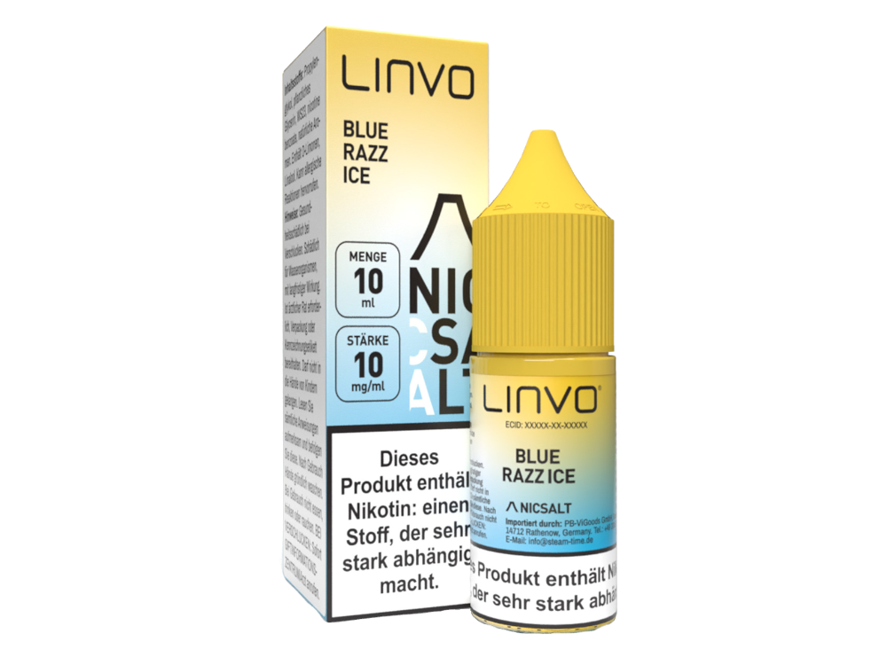 Linvo - Blue Razz Ice - Nikotinsalz Liquid 20 mg/ml