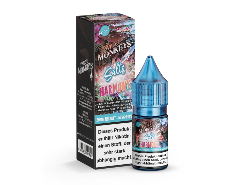 Twelve Monkeys - Iced - Harmony - Nikotinsalz Liquid 20 mg/ml