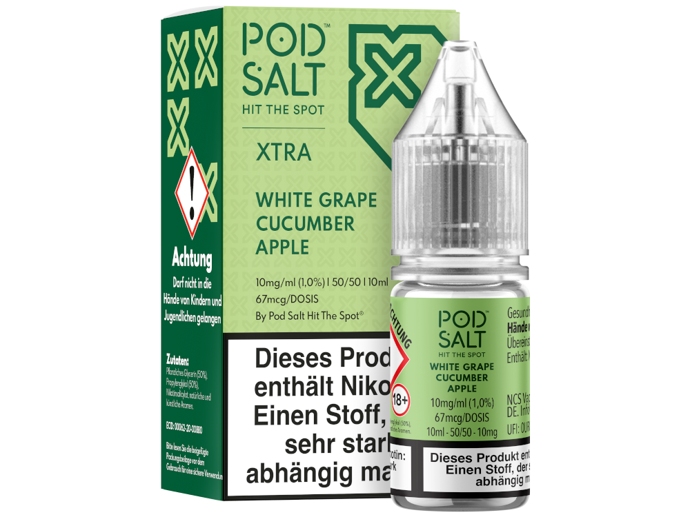 Pod Salt X - White Grape Cucumber Apple - Nikotinsalz Liquid