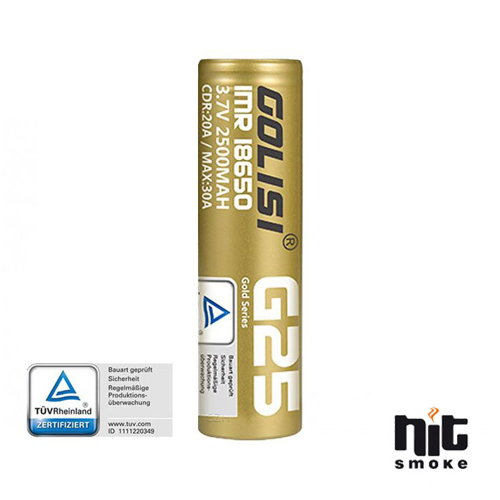 Akku Golisi G25 - 18650 - 2500 mAh, 20A ungeschützt