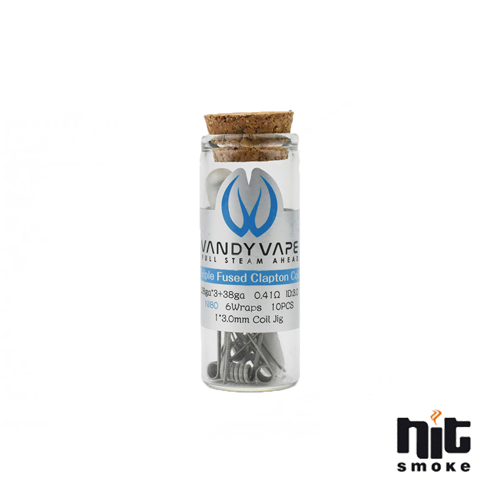 Prebuild Triple Fused Clapton - 28GA*3+38GA(NI80) - Vandy Vape 10St./Pack
