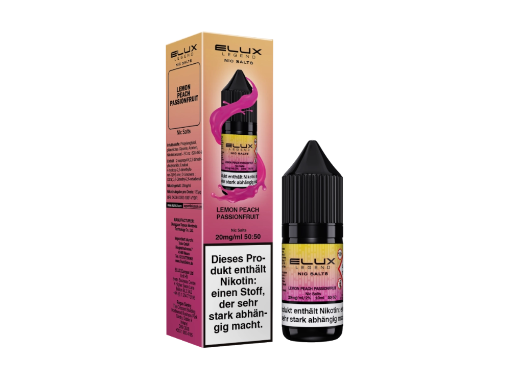 Elux - Lemon Peach Passion - Nikotinsalz Liquid