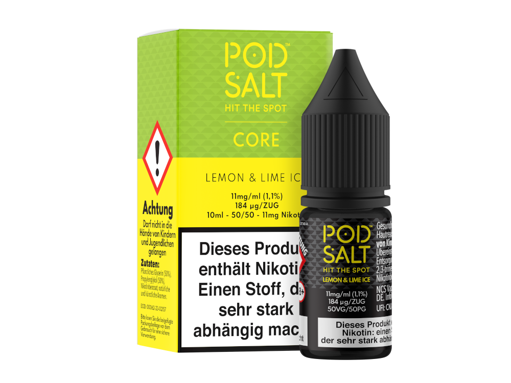 Pod Salt Core - Lemon & Lime Ice - Nikotinsalz Liquid