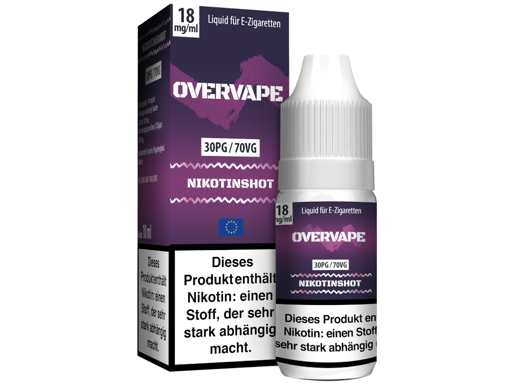 Overvape - 10 ml Nikotin Shot 30PG/70VG