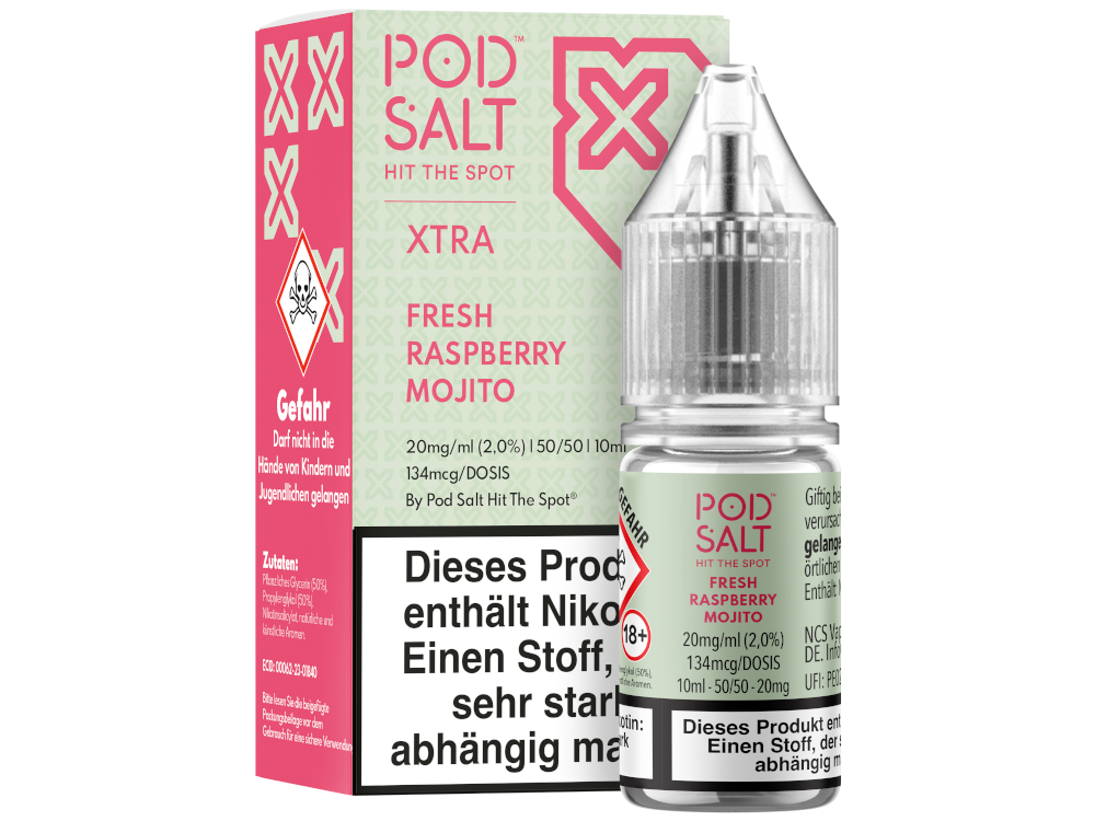 Pod Salt X - Fresh Rasperry Mojito - Nikotinsalz Liquid