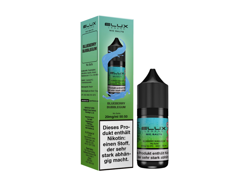 Elux - Blueberry Bubblegum - Nikotinsalz Liquid