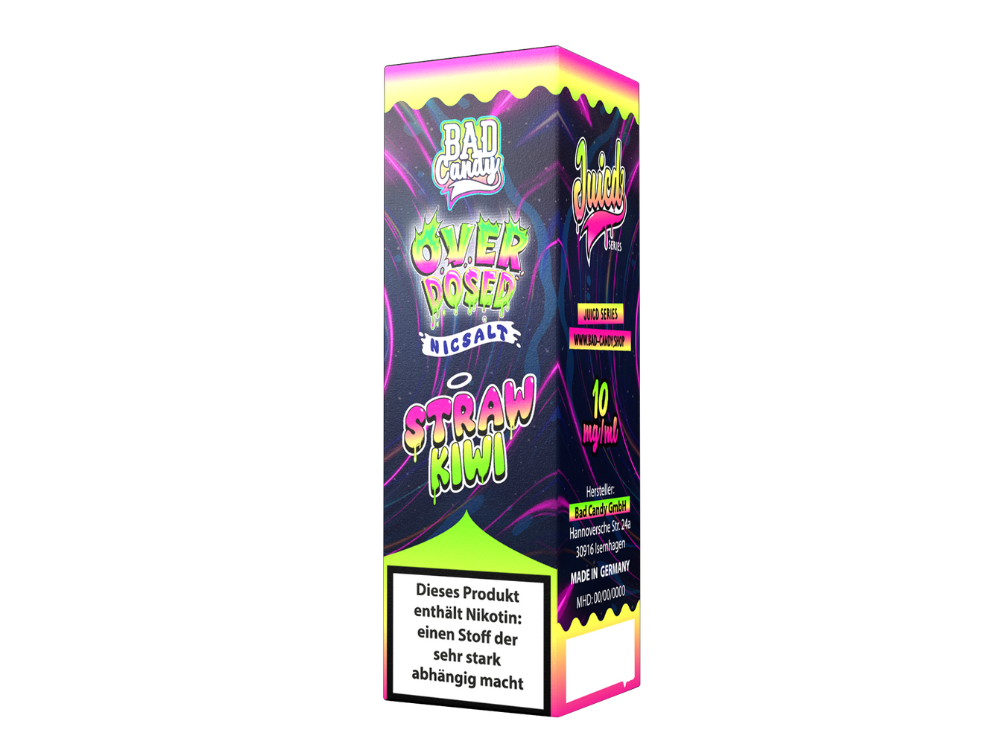 Bad Candy Liquids - Juicd - Overdosed Straw Kiwi - Nikotinsalz Liquid